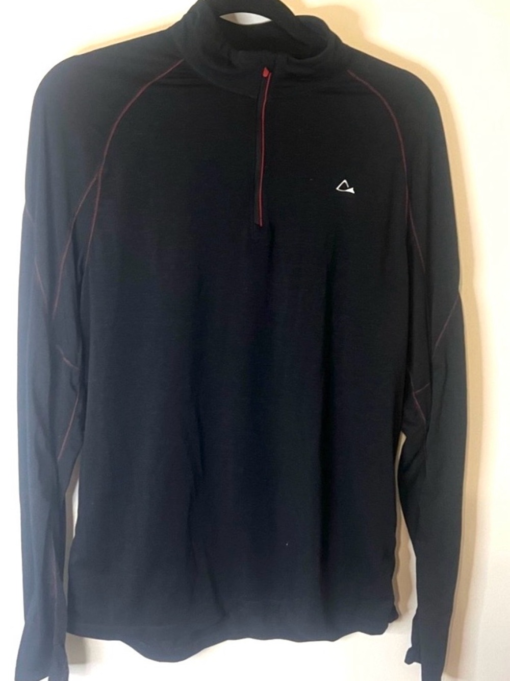 Paradox Men’s Medium Merino Blend Black Quarter Zip Base Layer Pullover